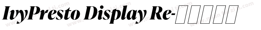 IvyPresto Display Re字体转换